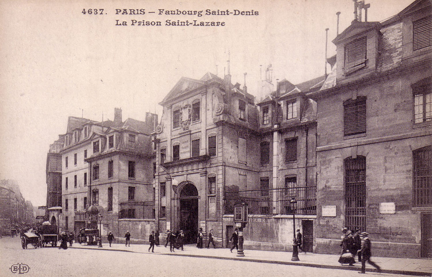 Prison-Saint Lazare, façade, looking south
